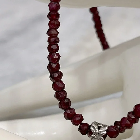 Mabe Pink Pearl Sterling Silver Openwork Leaf Pendant 20” Necklace - Picture 7 of 12